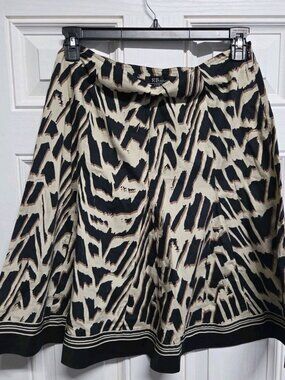 RB Collection Women Skirt Size 8 Leopard Print Knee Height